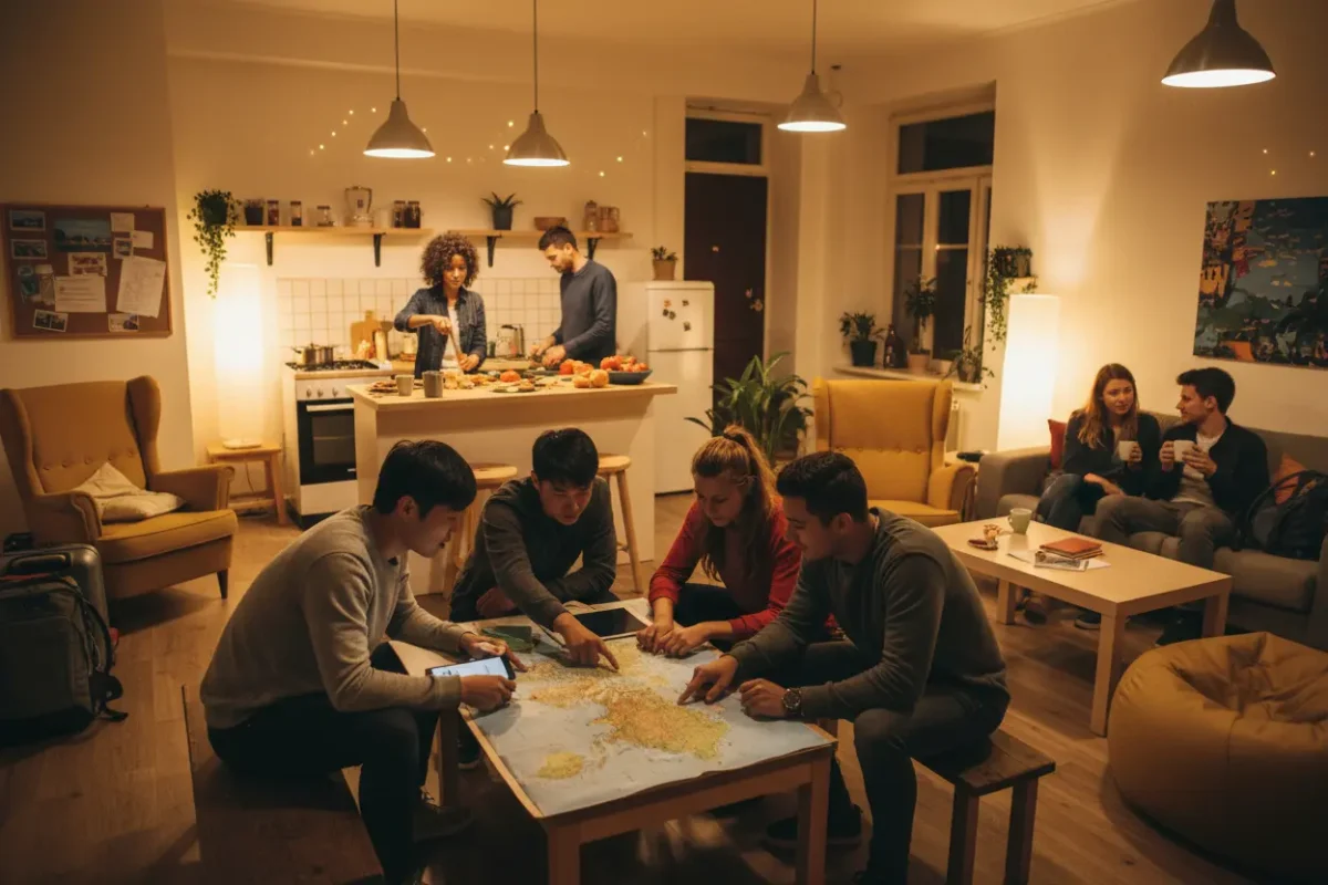 Hostel comunitário, viajantes econômicos.