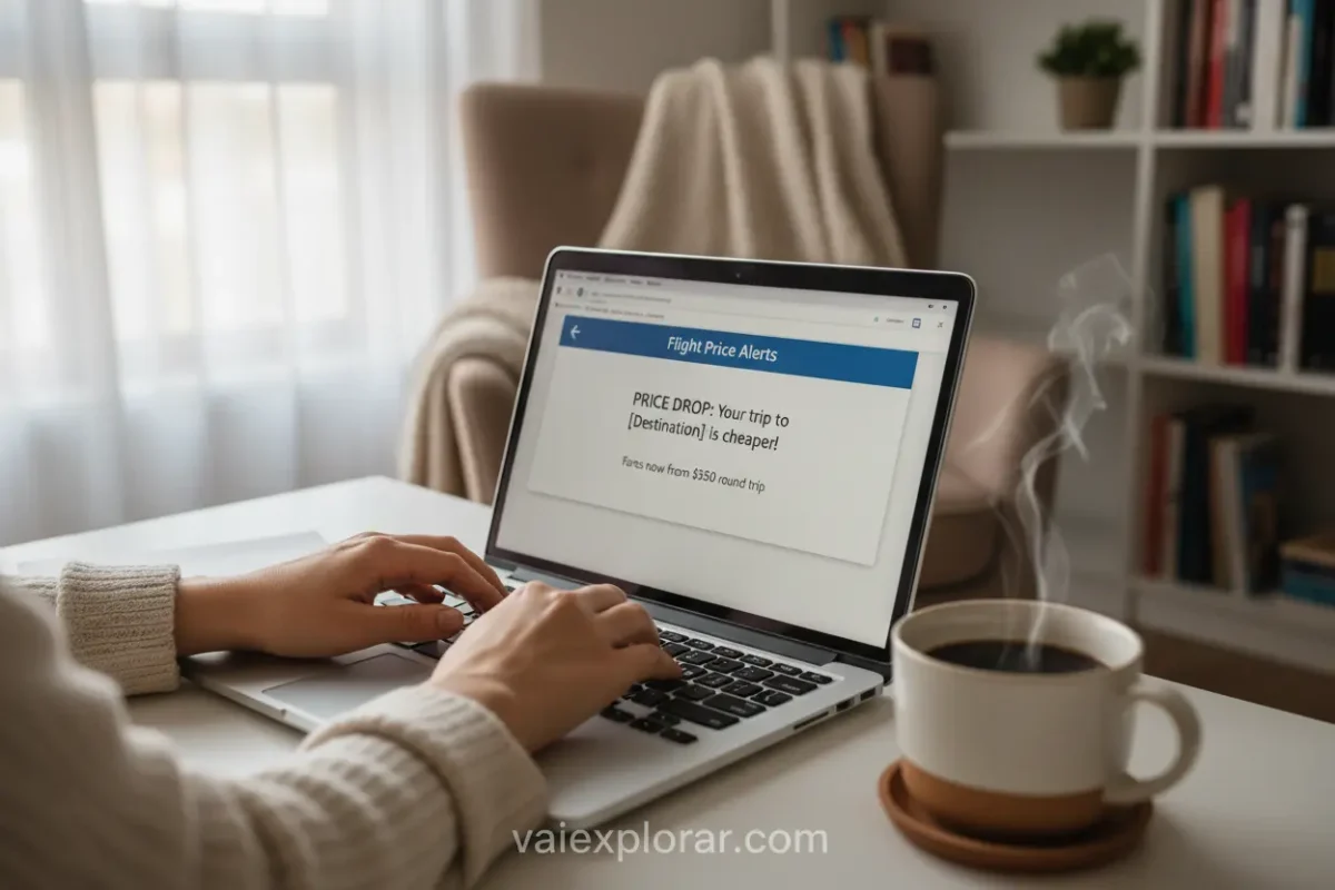 Configurando alertas de preço para passagens aéreas baratas