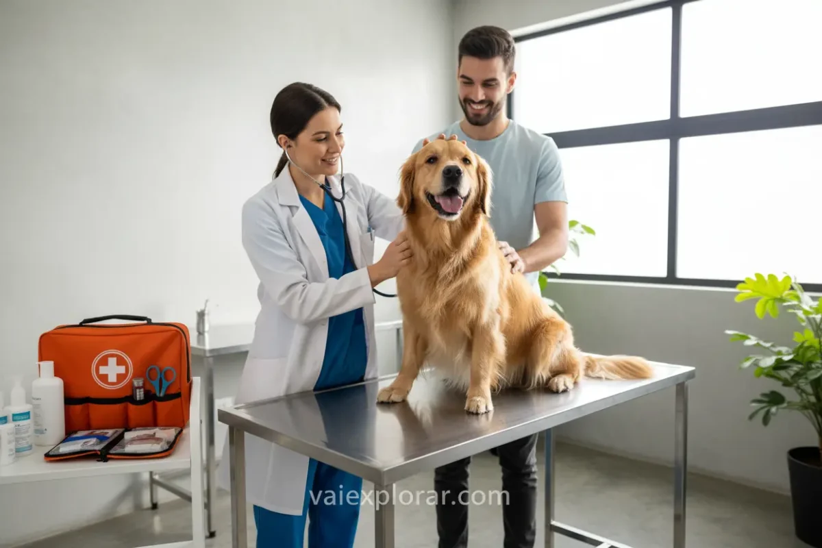 Consulta veterinária essencial antes de viajar com pet.