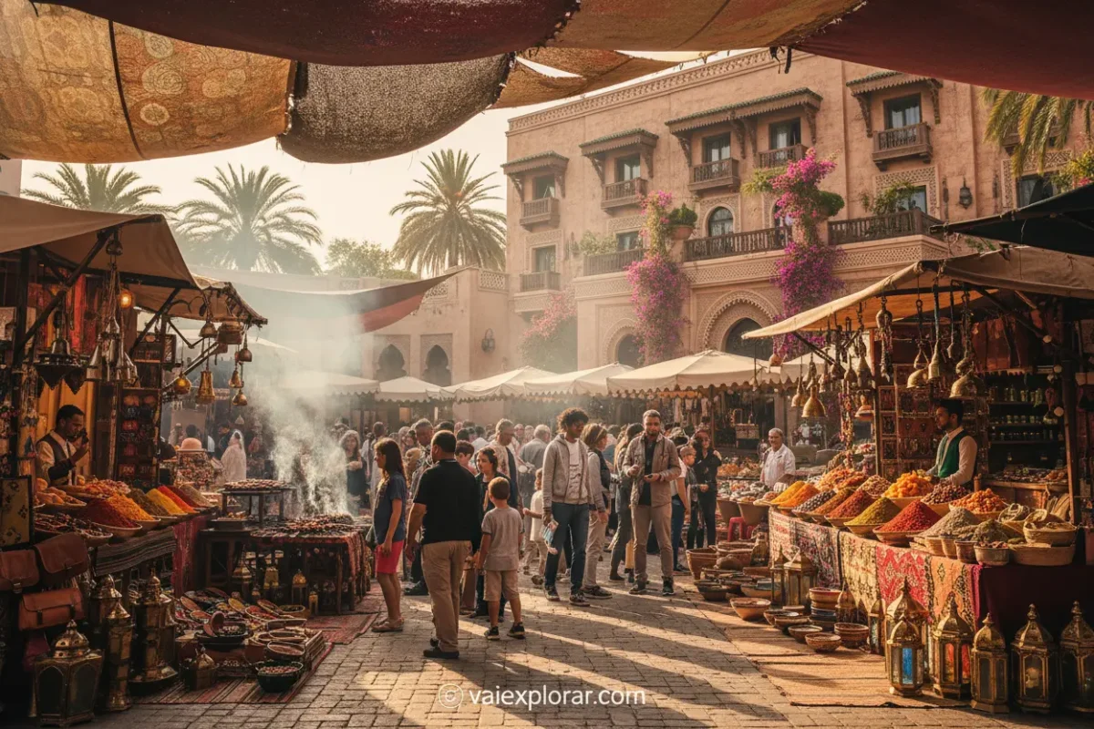 Explorando culinária internacional em mercados de rua vibrantes