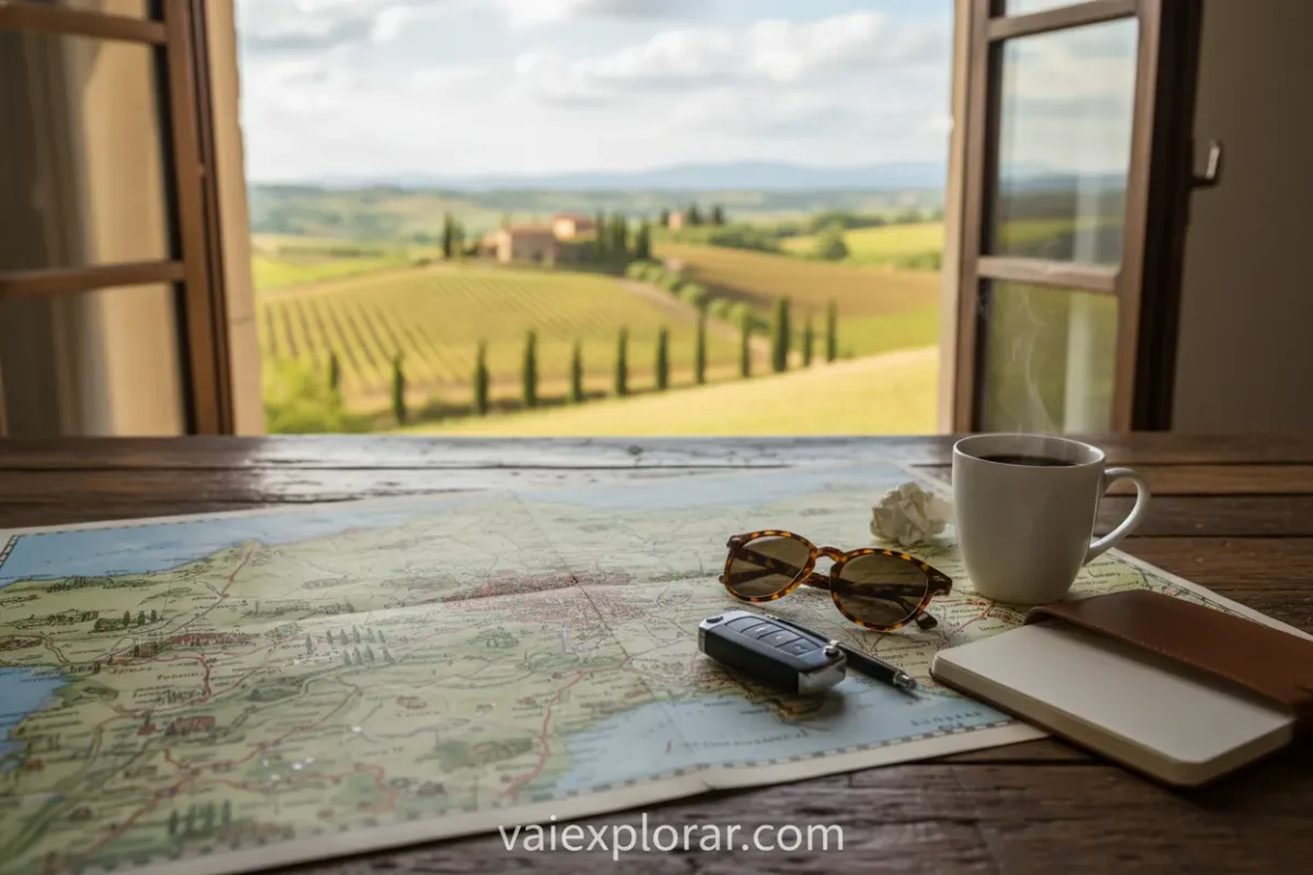 Dicas essenciais para planejar sua viagem de carro pela Toscana.