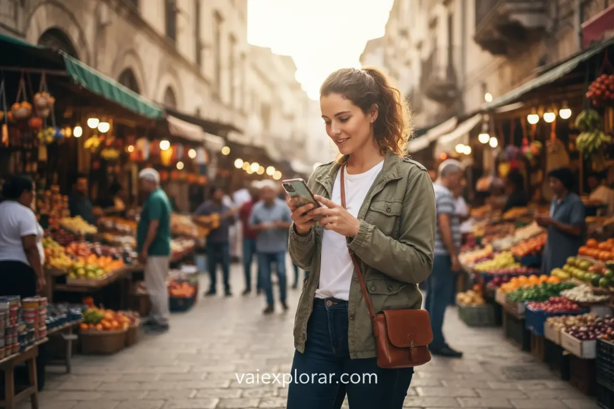 Dicas de segurança para viajantes solitários em mercados.