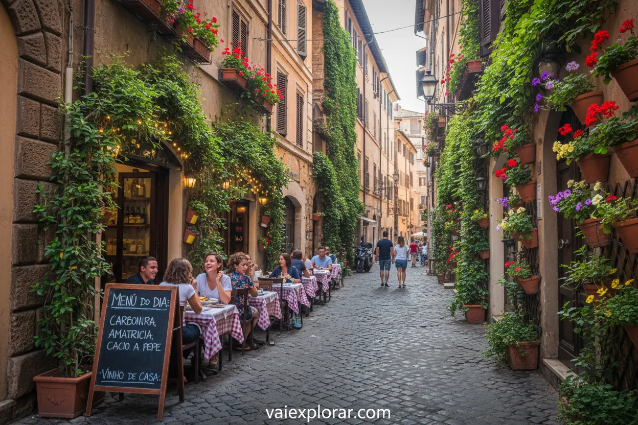 Ruas de Trastevere, Roma, pontos turísticos de Roma.