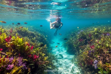 Pessoa flutuando em rio cristalino de Bonito MS