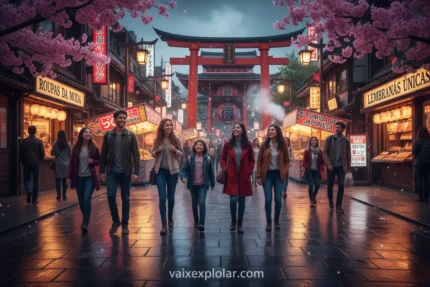 Guia completo Japão turismo: Imagem vibrante de rua japonesa.