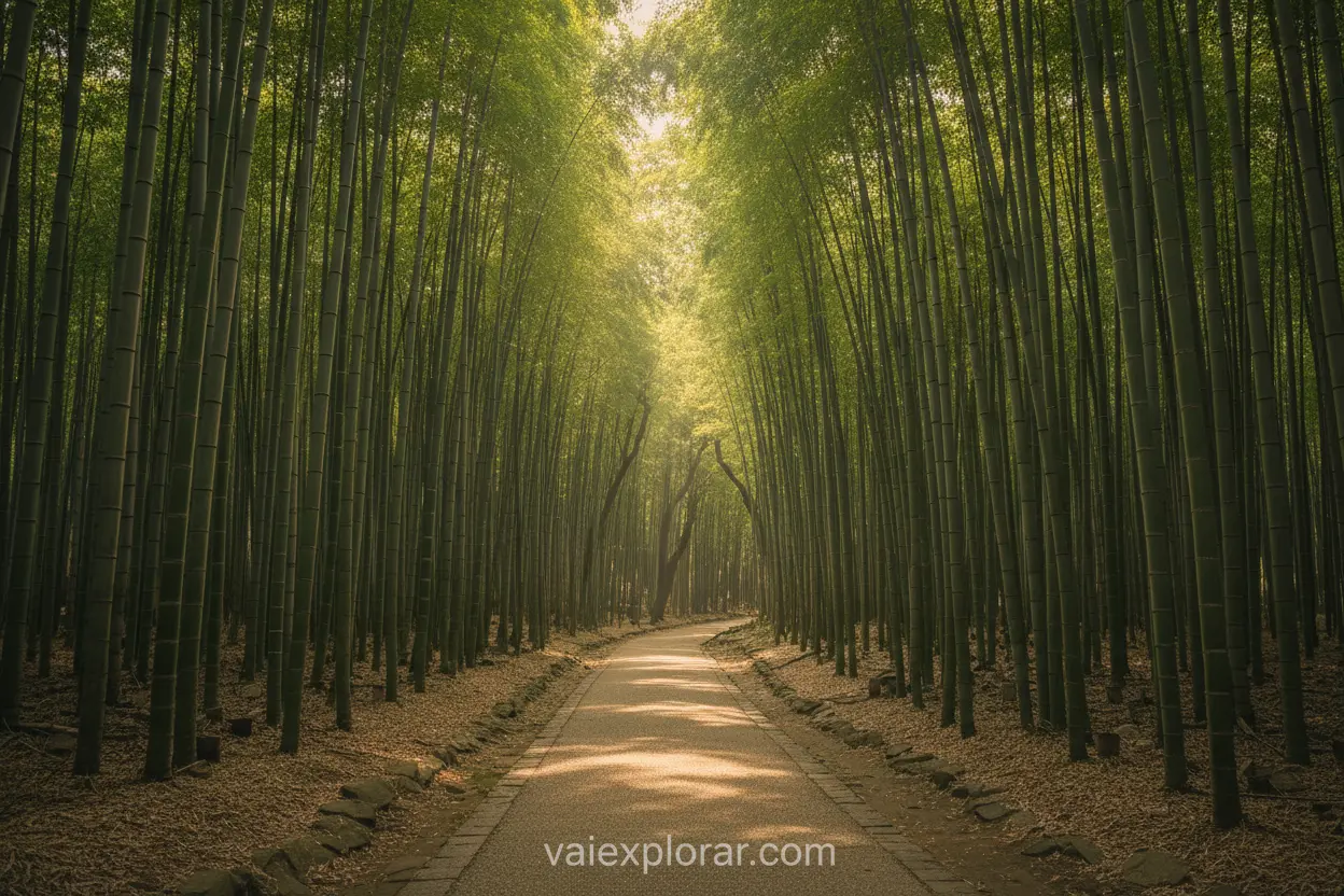 Floresta de bambu em Quioto, um dos roteiros imperdíveis do Japão.