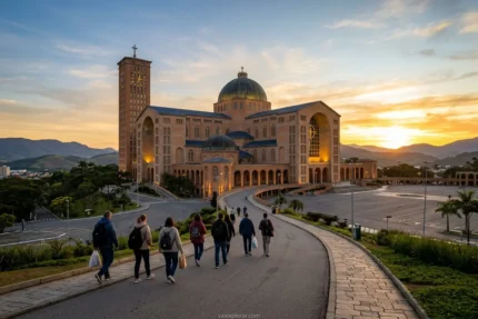 Basílica de Nossa Senhora Aparecida ao nascer do sol
