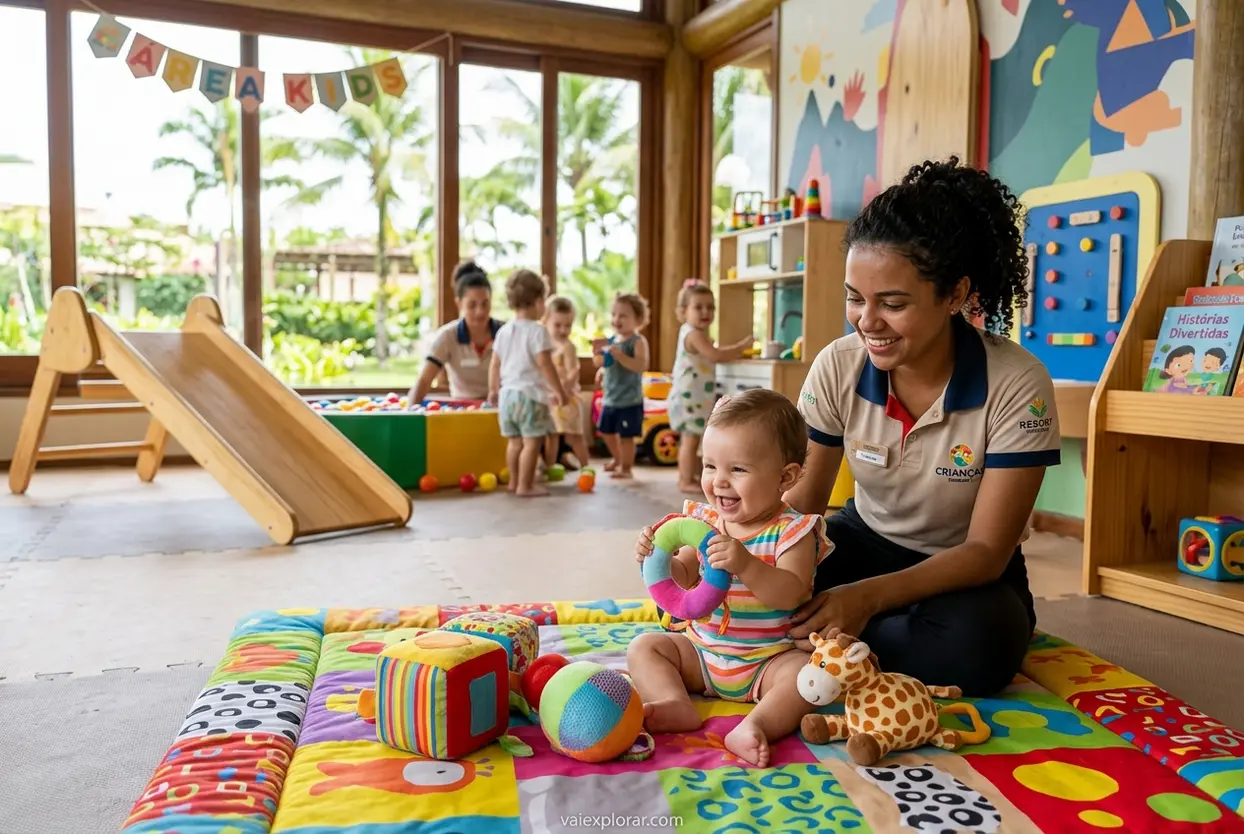 Área de recreação infantil em resorts no Nordeste para bebês