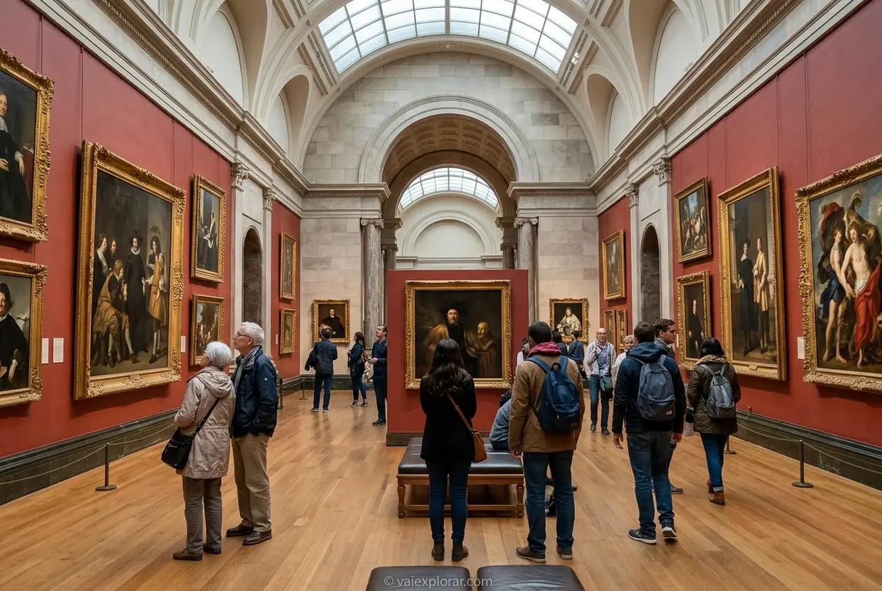 Guia de viagem Nova York: Pessoas em um museu de arte.