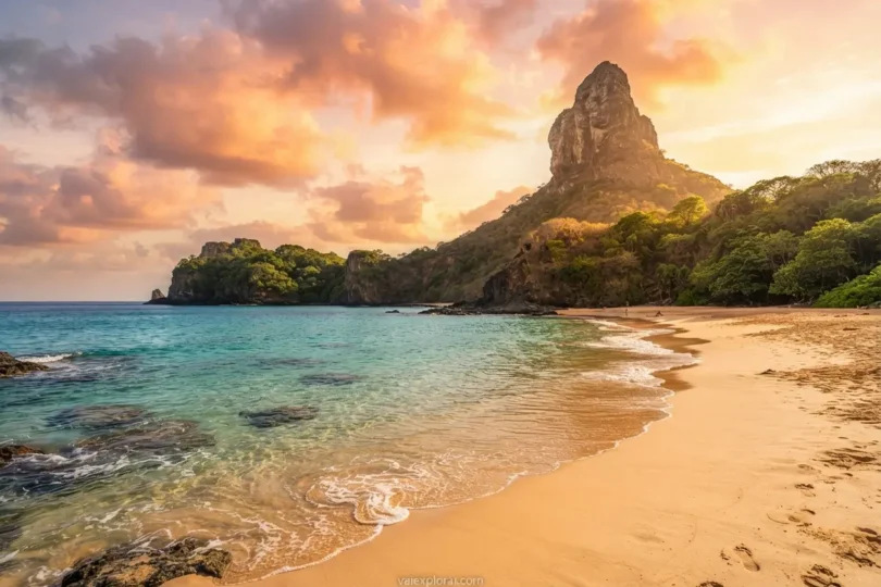 Dicas imperdíveis sobre o que fazer em Fernando de Noronha durante o pôr do sol.